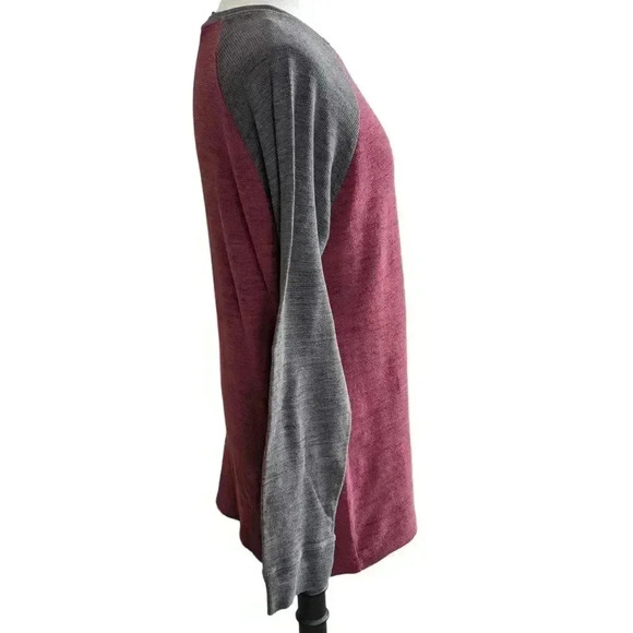 Revolution Mens Red & Gray Thermal Long Sleeve Shirt Size XL - Picture 3 of 6